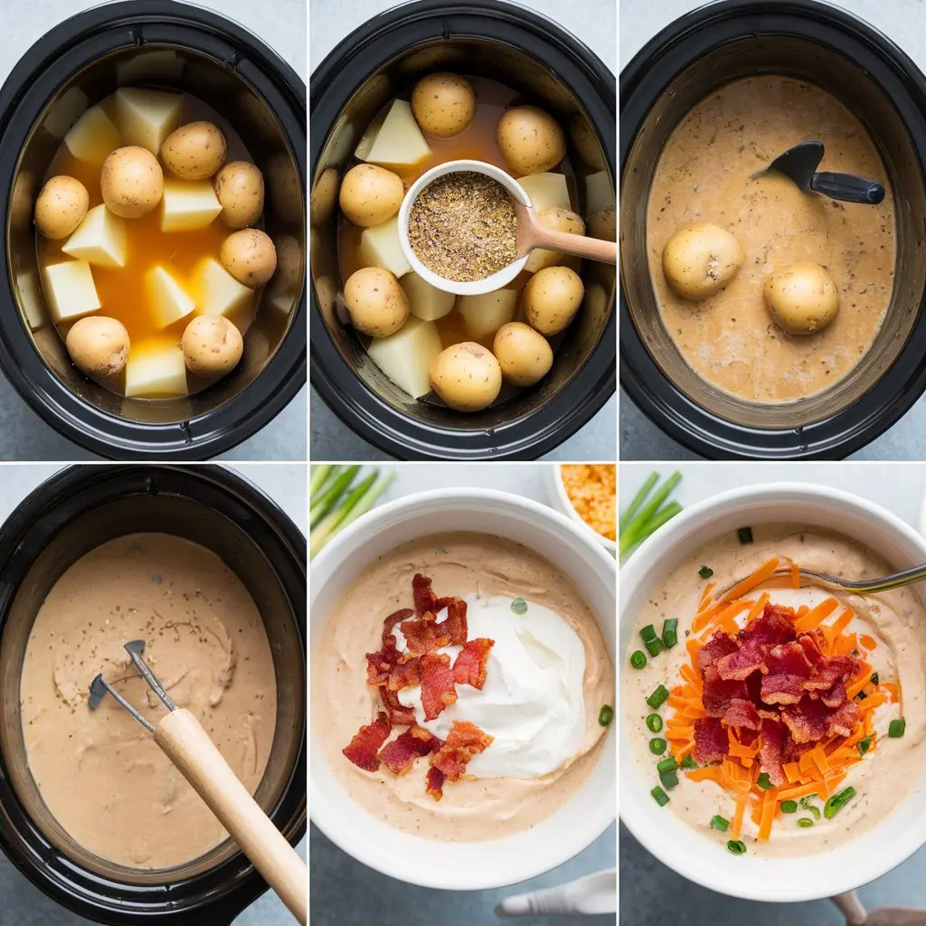 Creamy Crock Pot Crack Potato Soup Recipe – Ultimate Comfort in a Bowl 🥔🧀