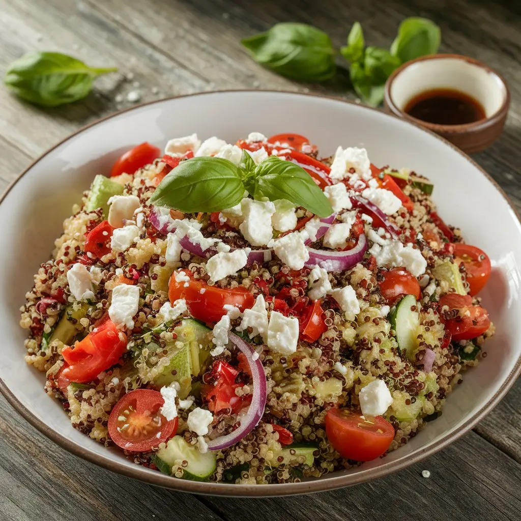 Easy Quinoa Salad with Balsamic Dressing | Healthy & Delicious Recipe 🌱