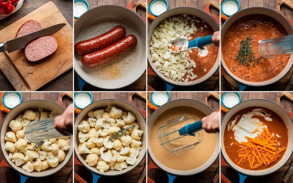 Keto Kielbasa Soup with Cauliflower – Low Carb, Comforting, and Easy to Make