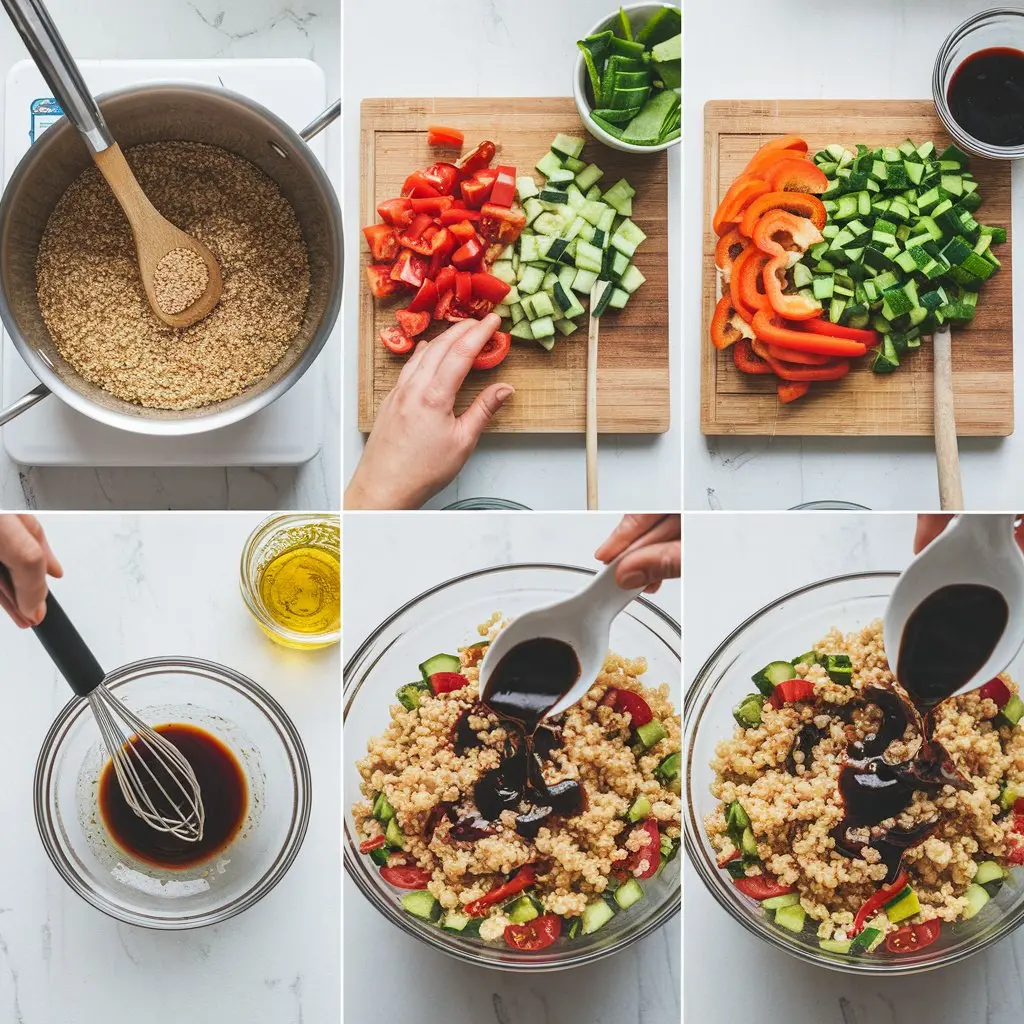 Easy Quinoa Salad with Balsamic Dressing | Healthy & Delicious Recipe 🌱