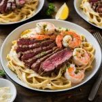 Steak and Shrimp Pasta Delight Recipe | Luxurious, Creamy Dinner Perfect for Any Occasion