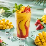 Fresh Mango Strawberry Swirled Slushies Recipe: Refreshing, Easy, and Healthy Summer Drink 🍹