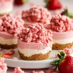 Strawberry Crunch Cheesecake Bites: Easy, No-Bake Recipe for Irresistible Creamy & Crunchy Treats 🍓🍰