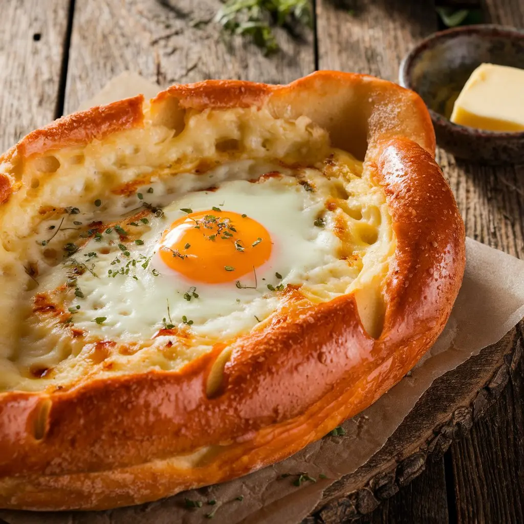 Authentic Khachapuri Recipe: Traditional Georgian Cheese-Filled Bread🍞🧀